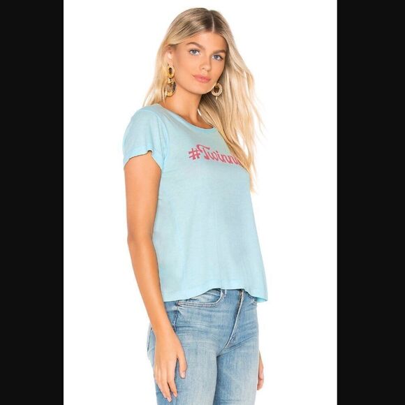 NWT Revolve x Wildfox Couture Twinning No9 Tee in Honolulu Blue | size S - Picture 2 of 10